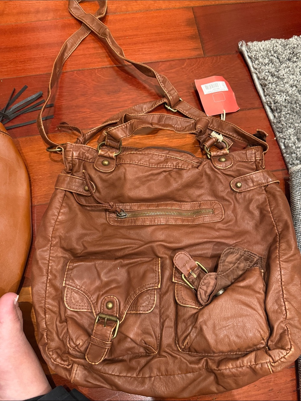 Mossimo Supply Co. Brown Faux-Leather Shoulder Bag